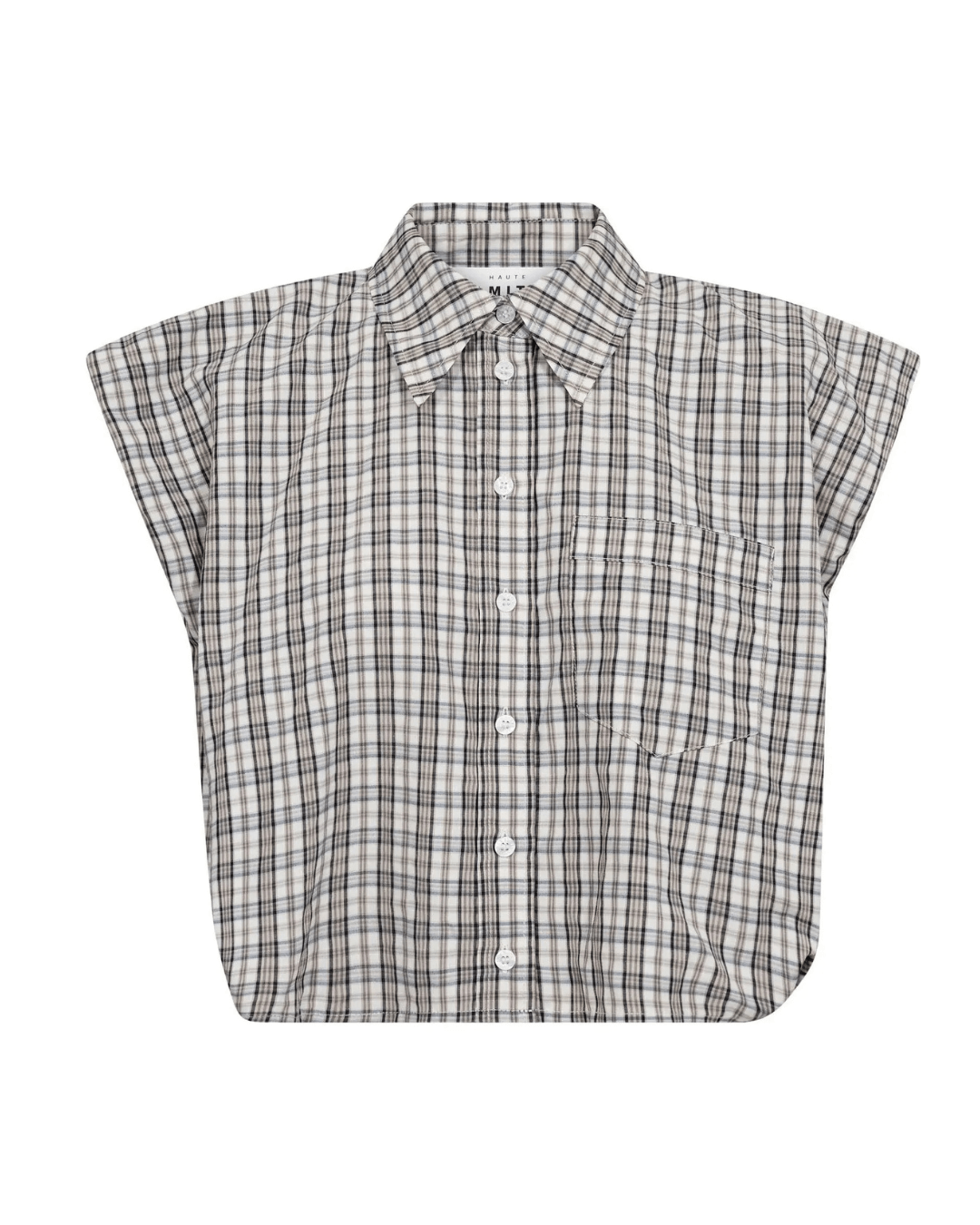 Dinnie NS Mini Check Shirt - Off White / Beige