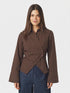 Fenli Small Check Shirt - Aubergine