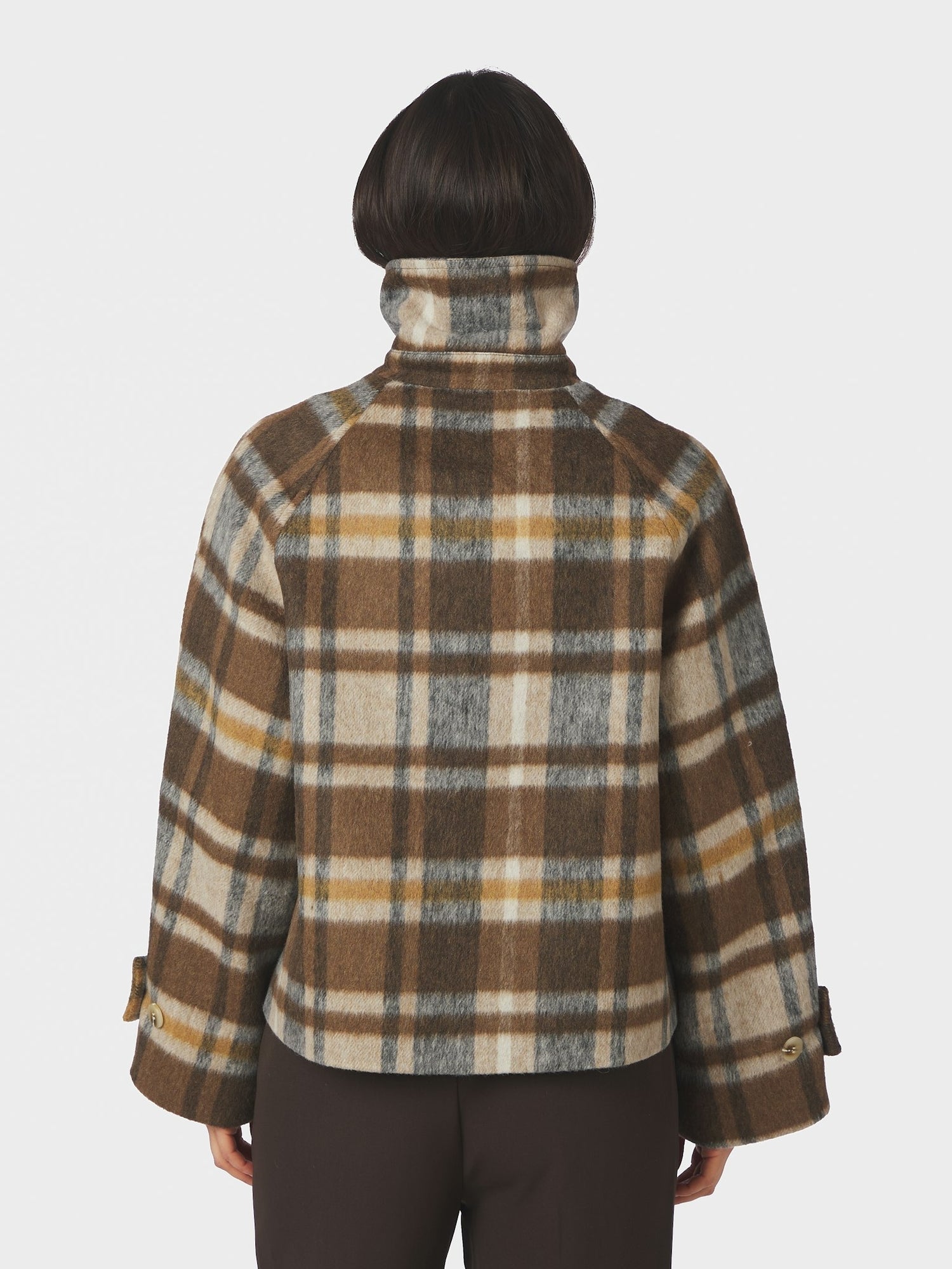 Quinn Check Jacket - Camel