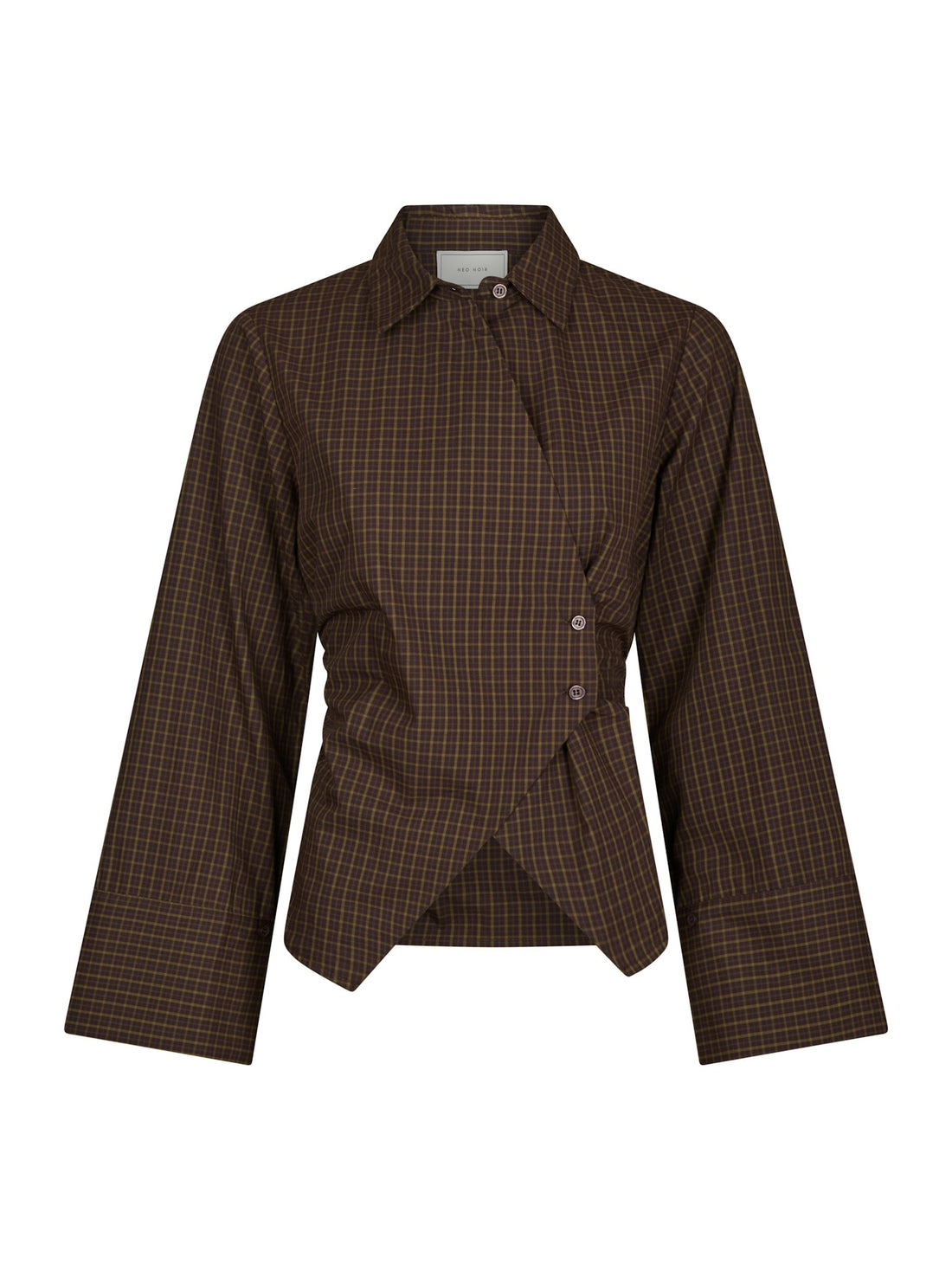 Fenli Small Check Shirt - Aubergine