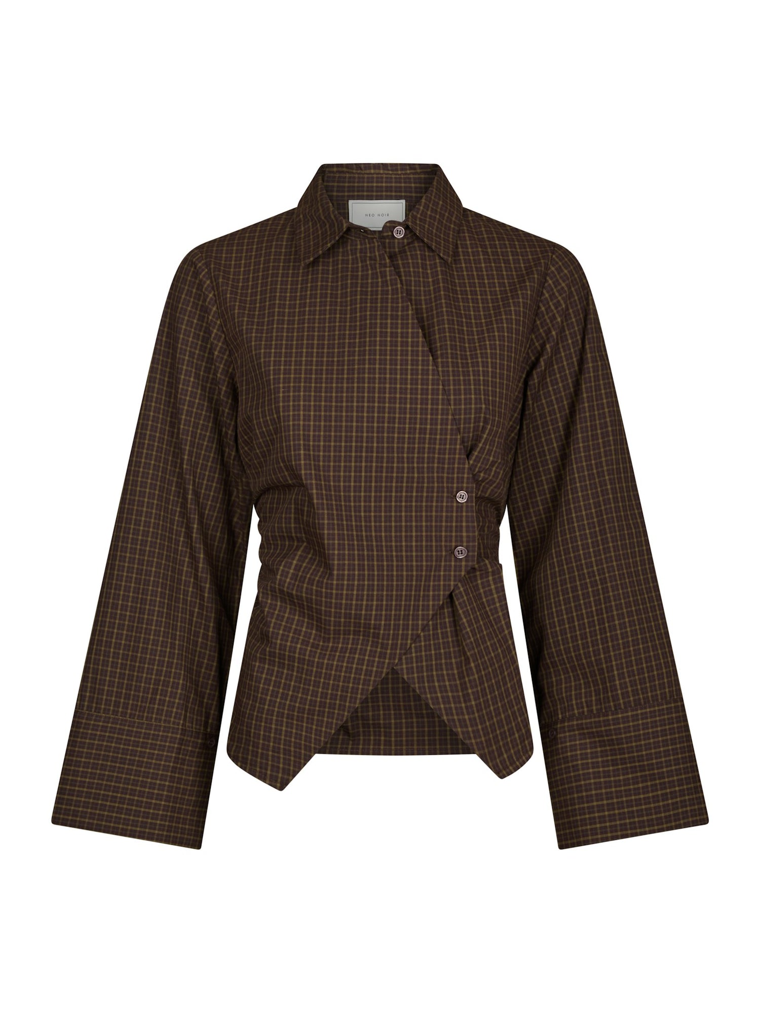 Fenli Small Check Shirt - Aubergine