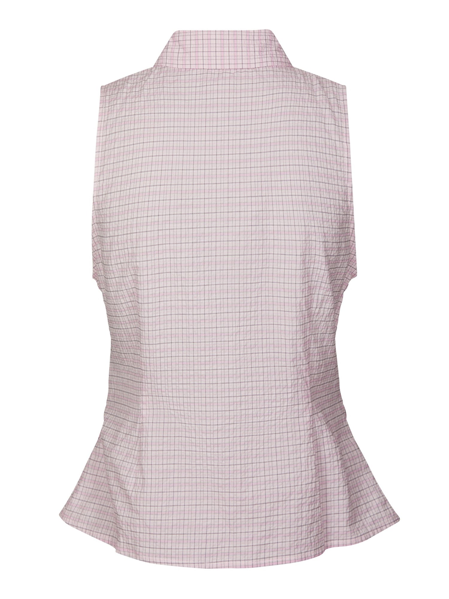 Celest Check Top - Light Pink