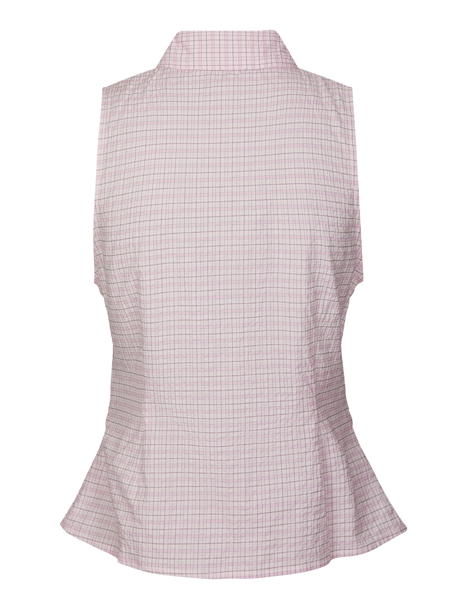 Celest Check Top - Light Pink