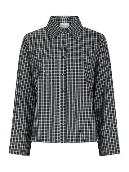 Drew Check Bedaz Shirt - Dark Blue