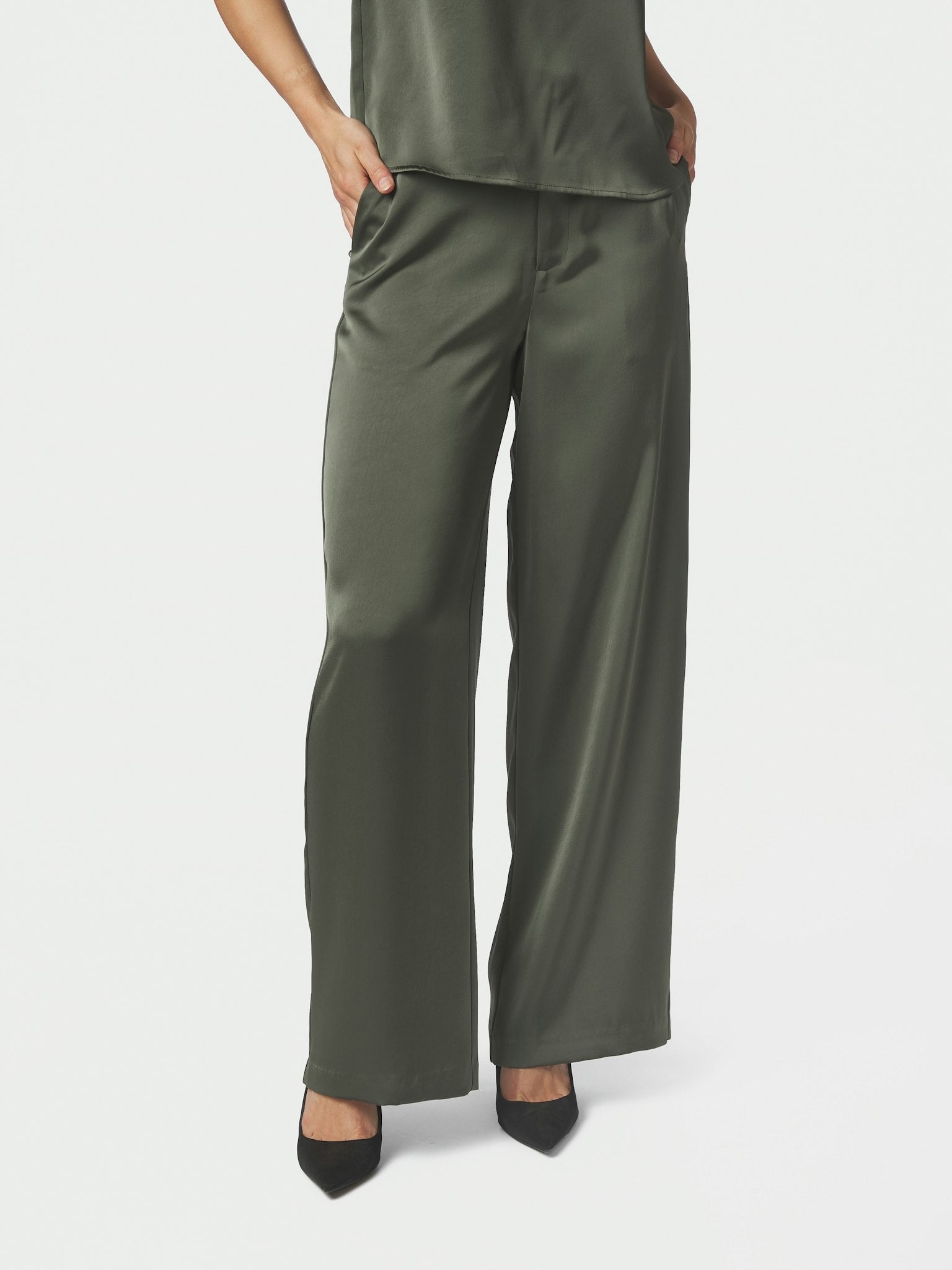 Emmett Heavy Sateen Pants - Deep Green