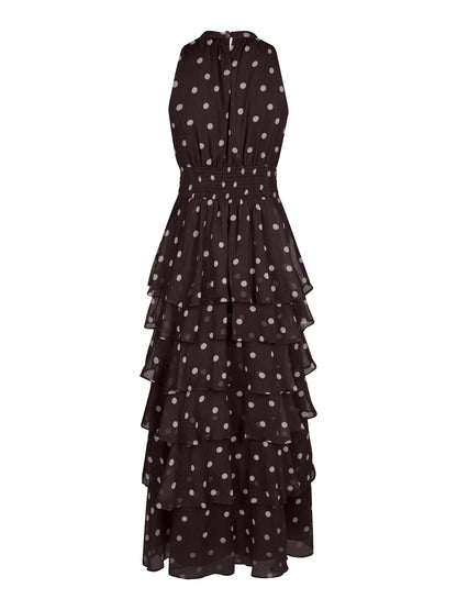Marli Big Dot Dress - Brown