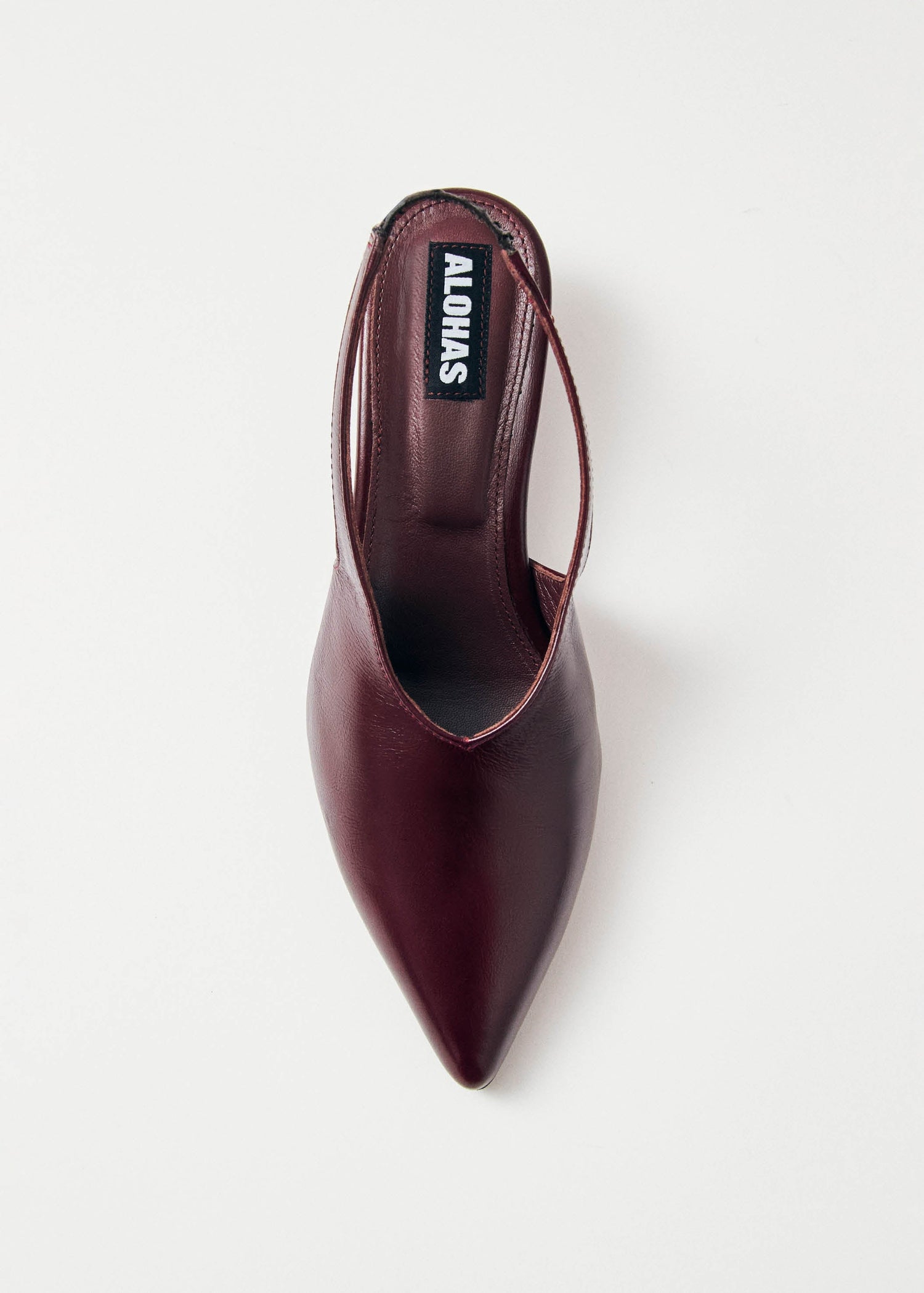 Eros Leather Pumps - Burgundy
