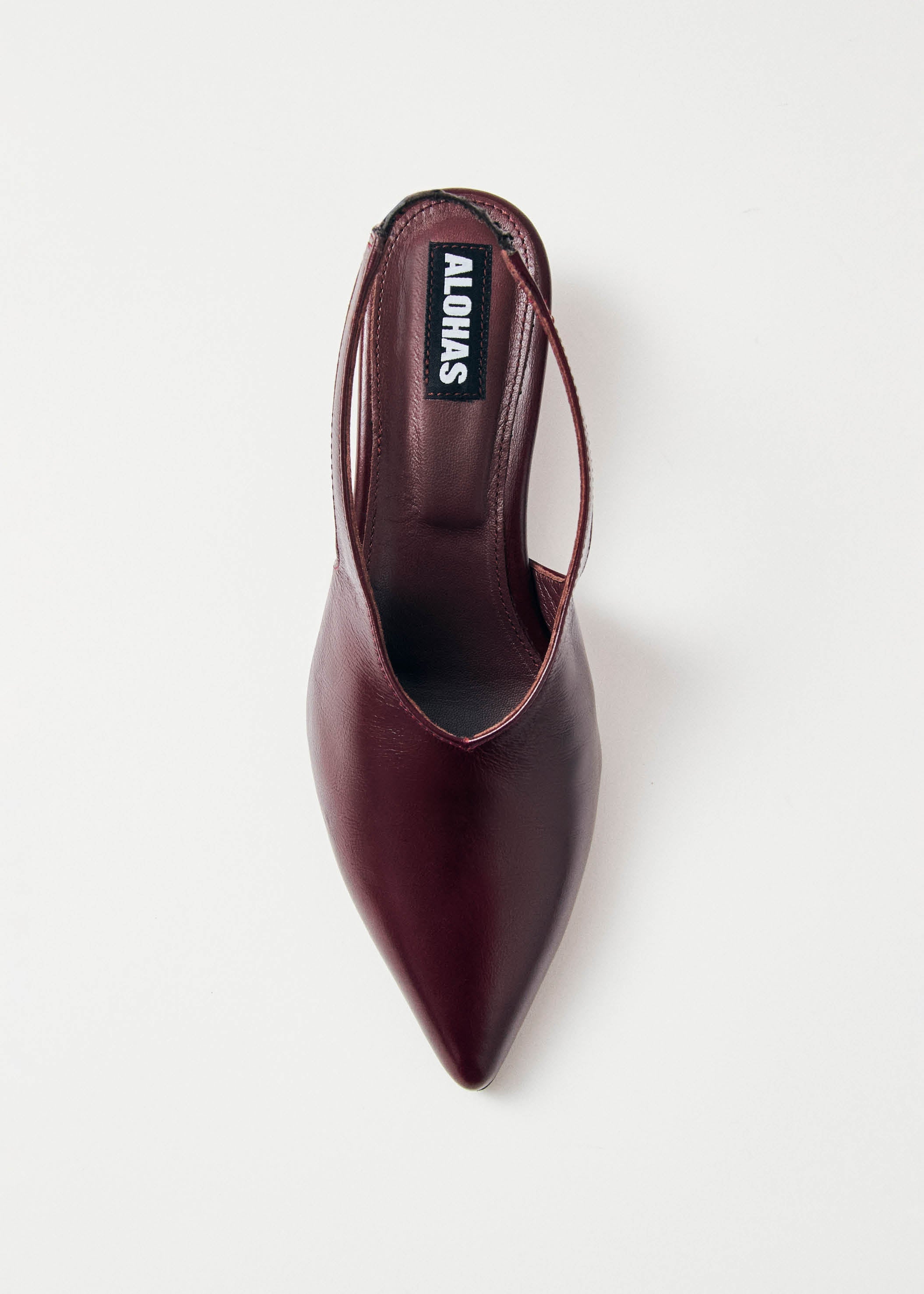 Eros Leather Pumps - Burgundy