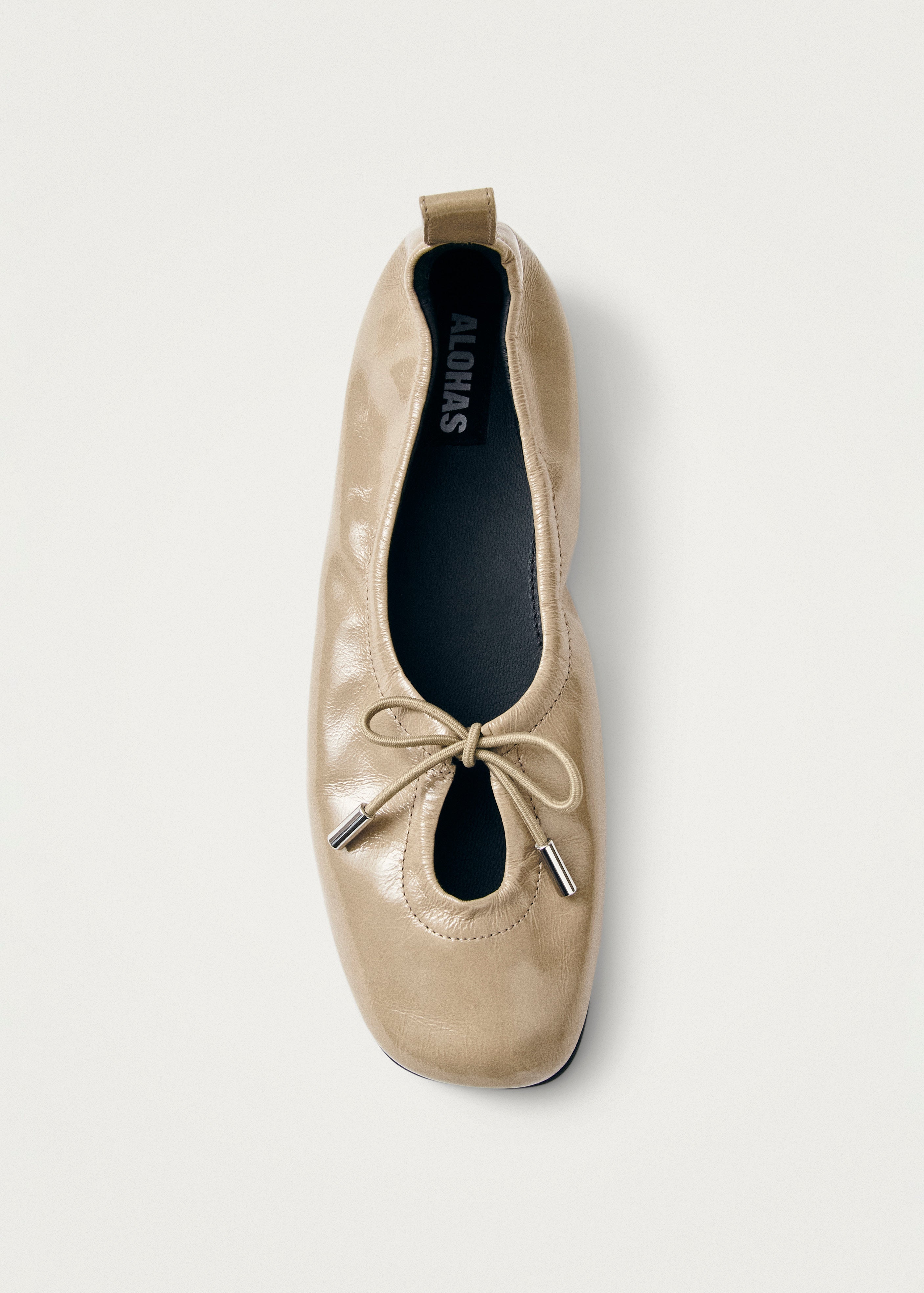 Rosalind Leather Ballet Flats - Onix Beige
