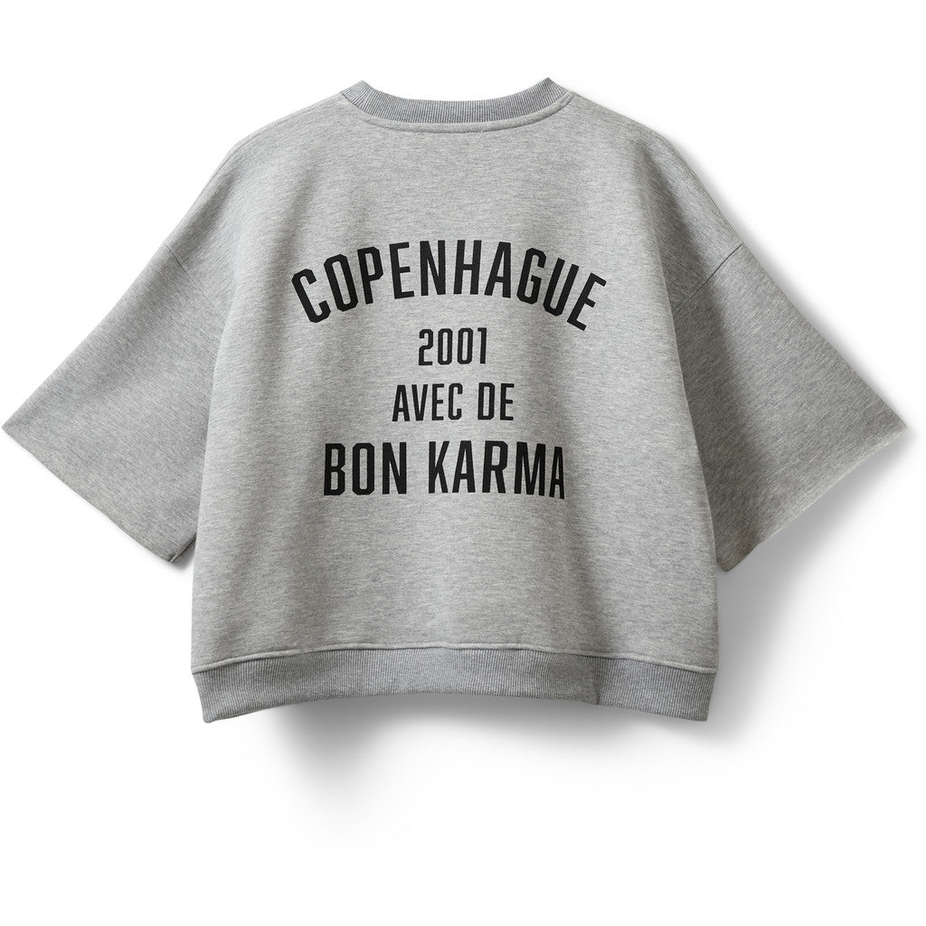 EloiseSW Short Sleeve Sweat Shirt - Grey Melange