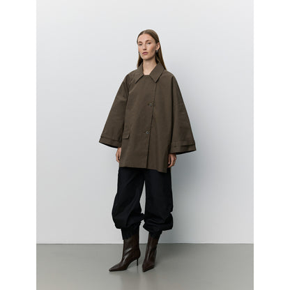 SelinaSW Oversize Check Jacket - Brown Check