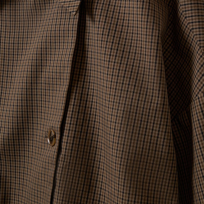 SelinaSW Oversize Check Jacket - Brown Check