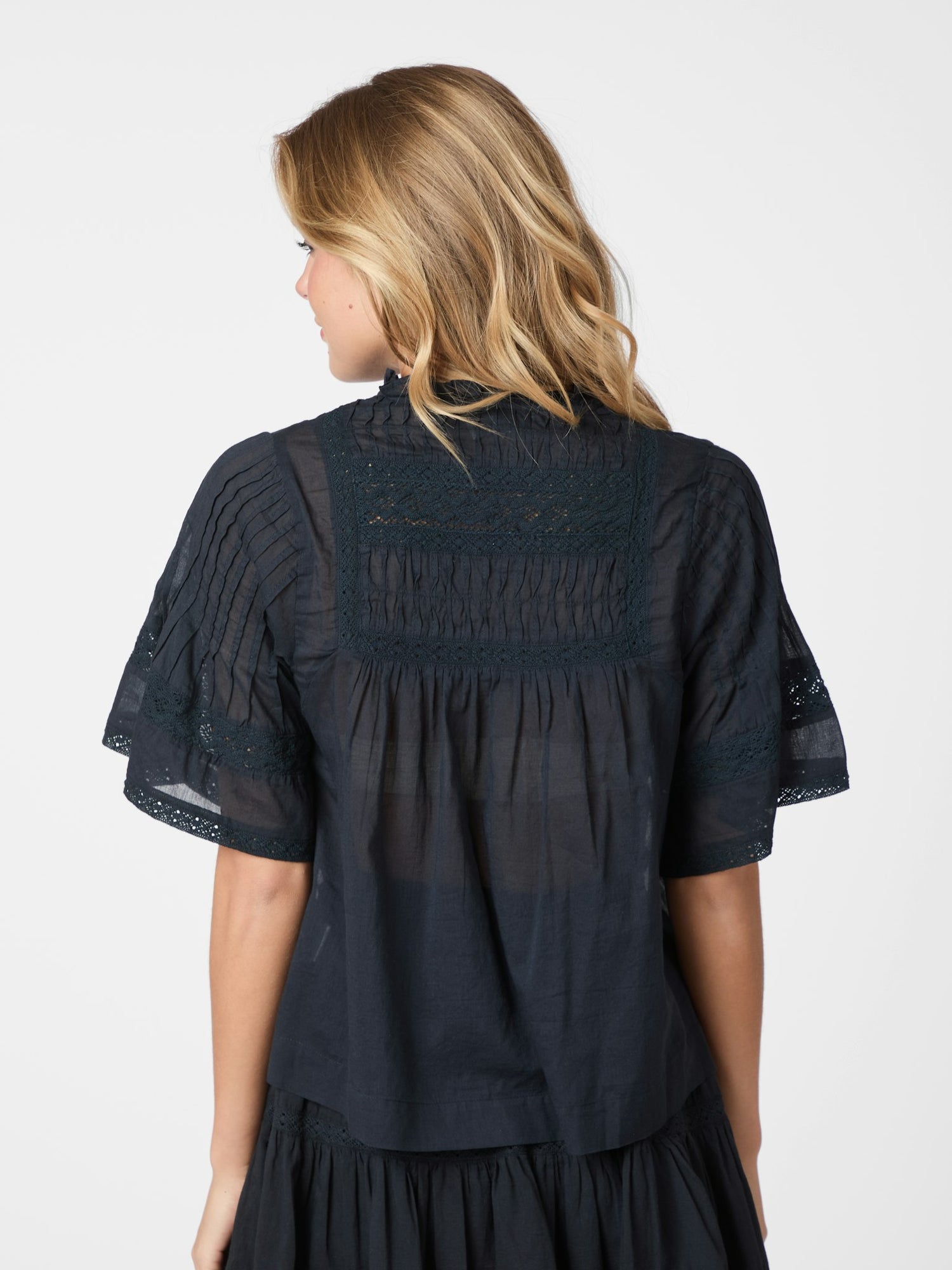 Siama S Voile Blouse - Navy