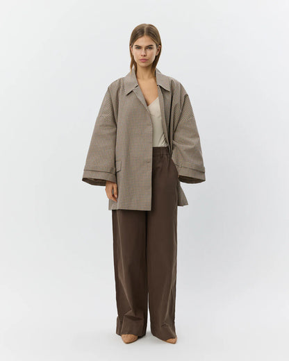 SelinaSW Oversize Check Jacket - Check