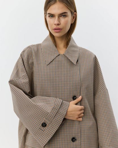 SelinaSW Oversize Check Jacket - Check