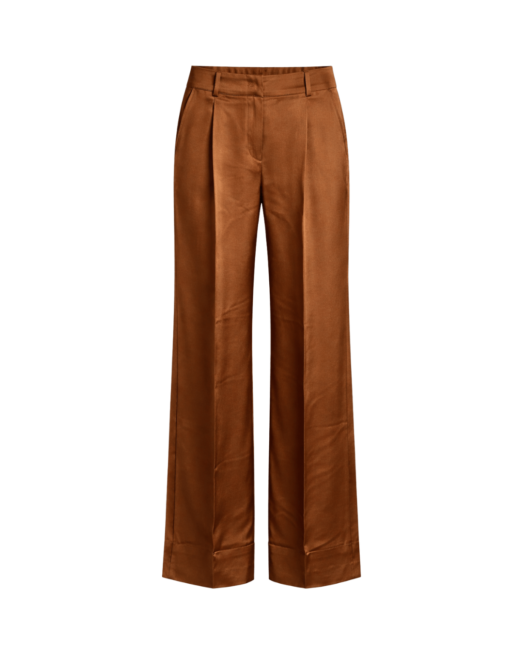 Jules Satin Smart Pants - Mocha Mouse