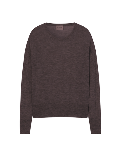 Crew Neck Long Sleeve - Mahagony Brown