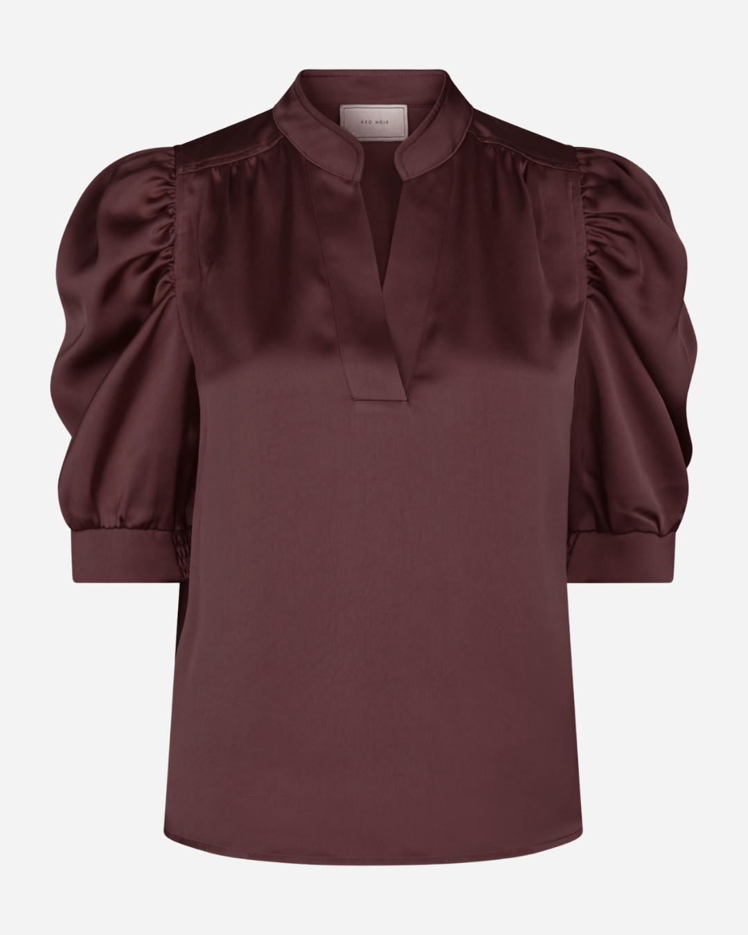 Roella Heavy Sateen Blouse - Burgundy