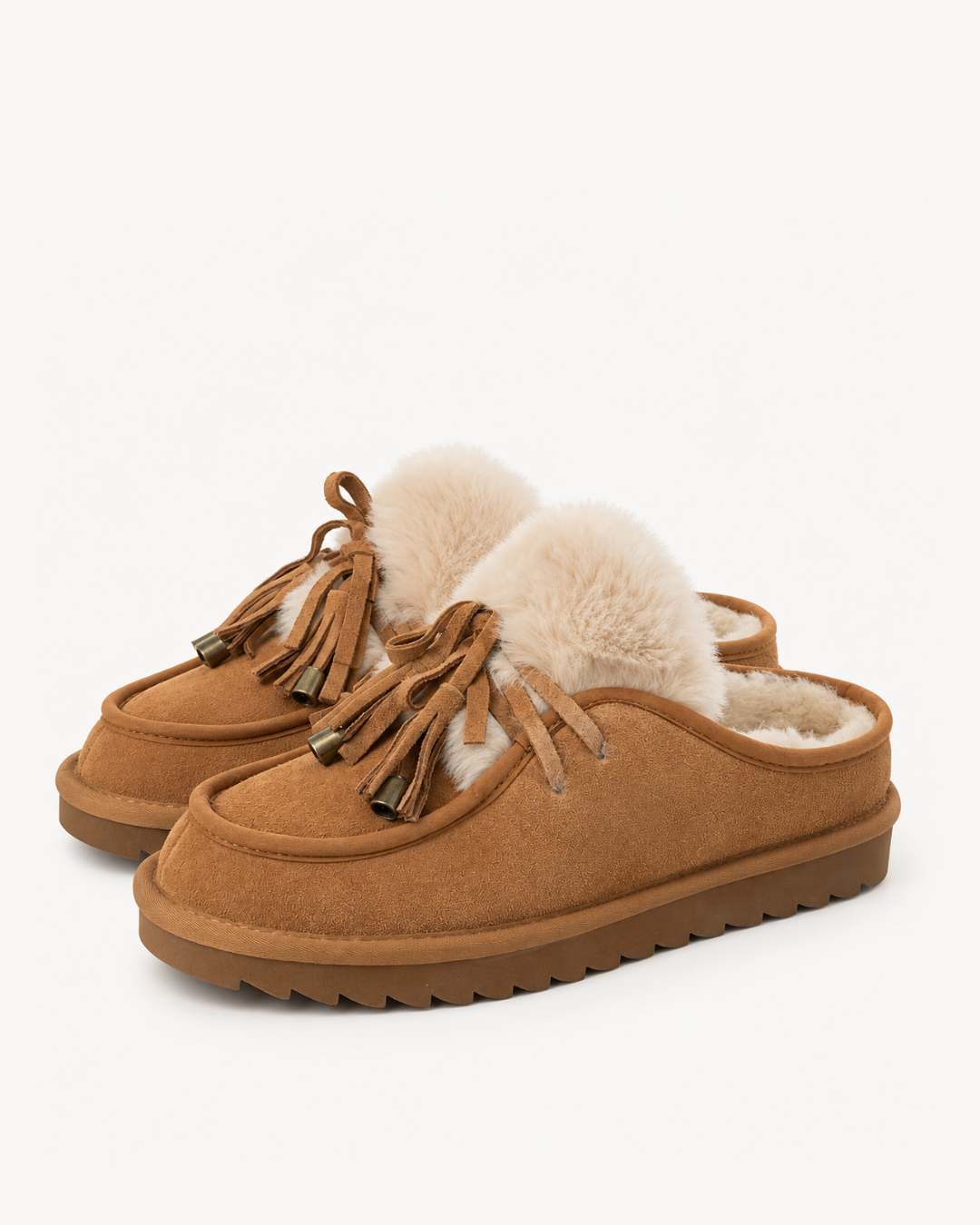 Cow Suede Sabot - Tan