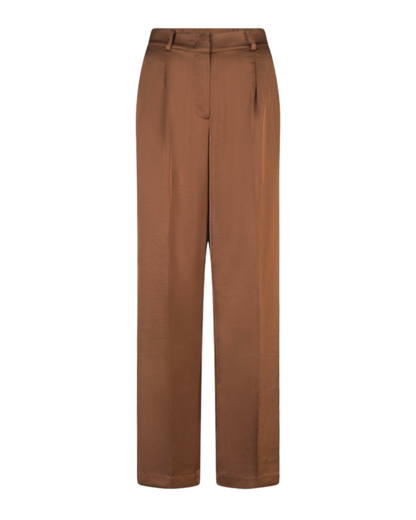 Jules Satin Smart Pants - Mocha Mouse