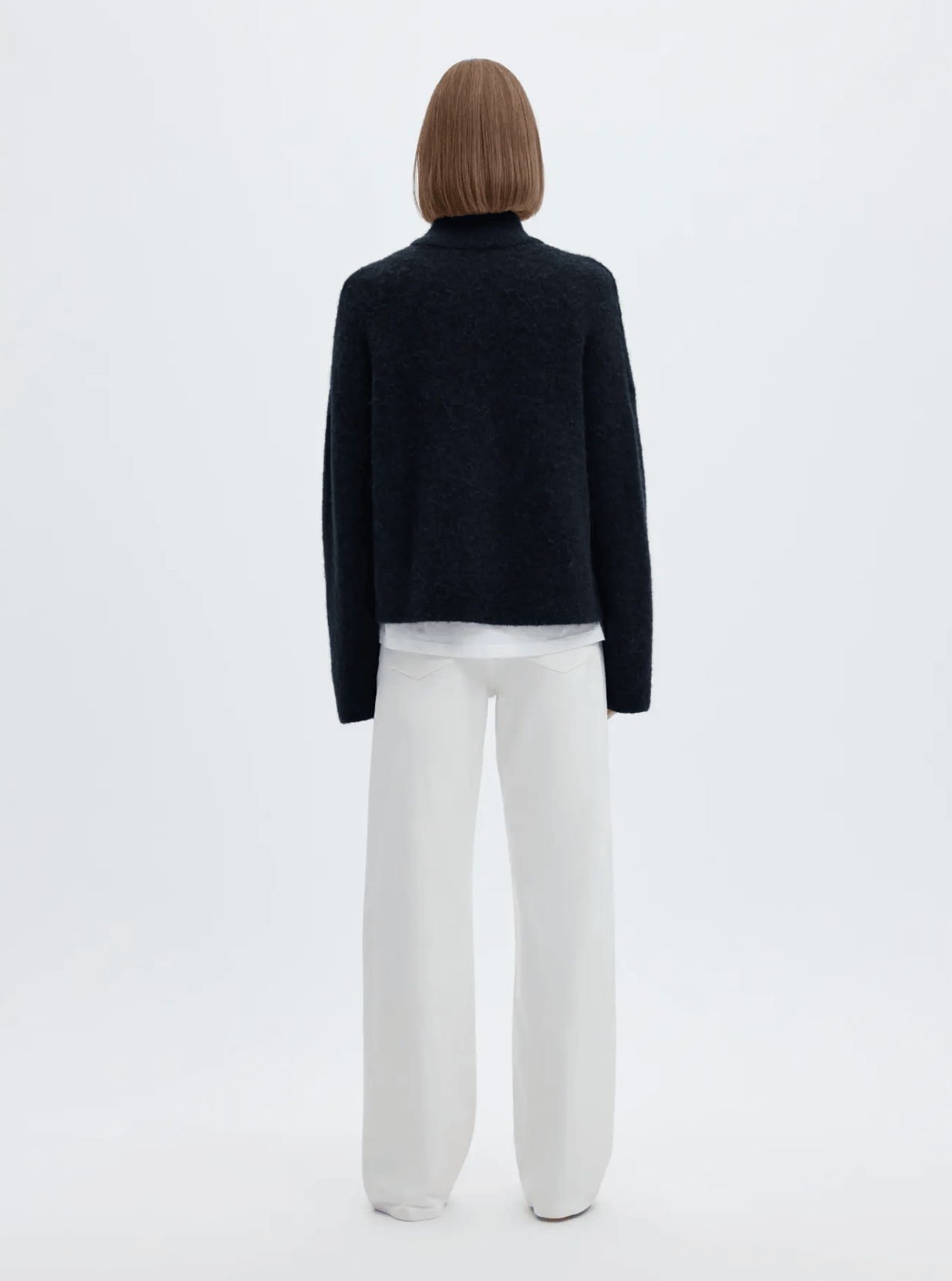 SLFsia Ras LS Knit Zipper Cardigan - Dark Sapphire Mel.