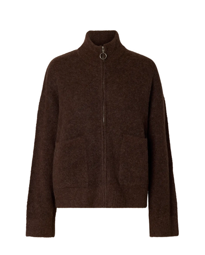 SLFsia Ras LS Strickjacke mit Reißverschluss – Delicioso Mel.