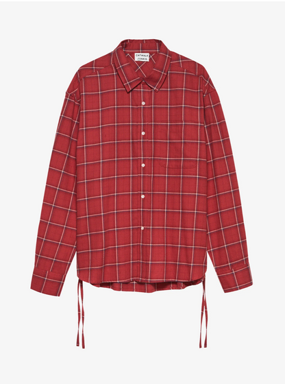 Karo-Bluse - Rot
