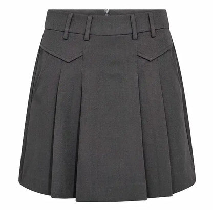 LunaCC Pocket Pleat Mini Skirt - Dark Grey