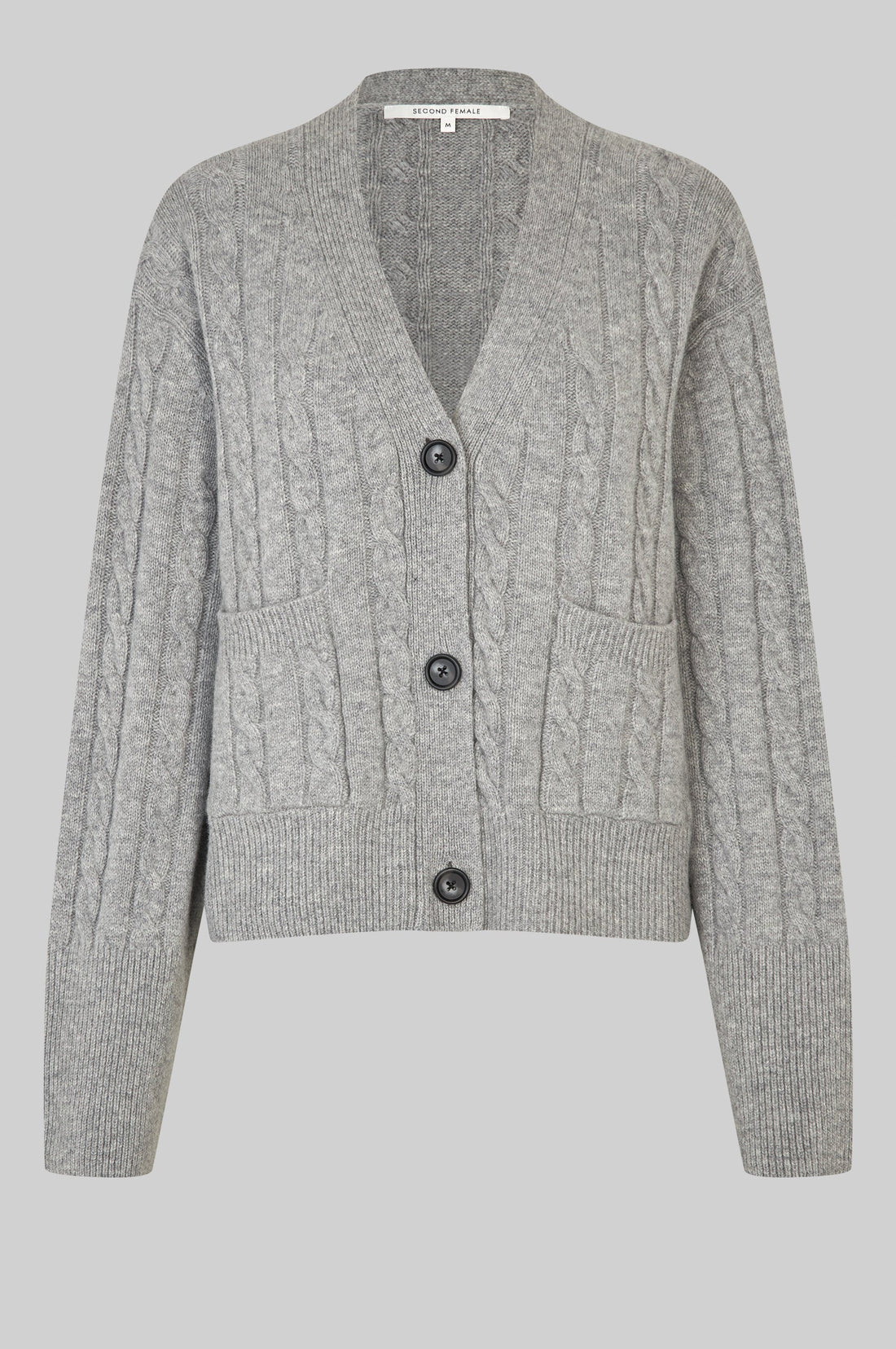 Alphine Knit cardigan - Mid grey mel.