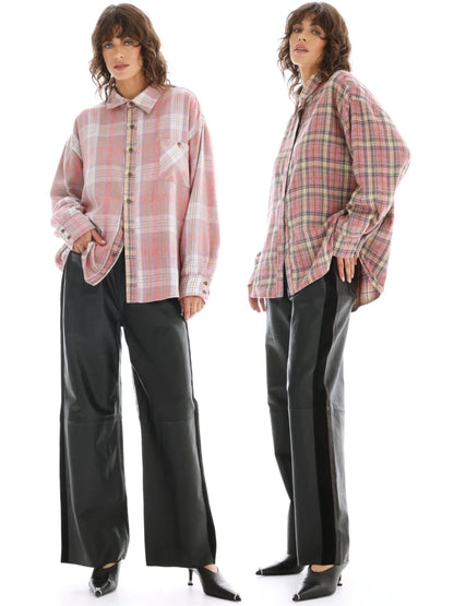 Reversible Flannel Shirt - Pink