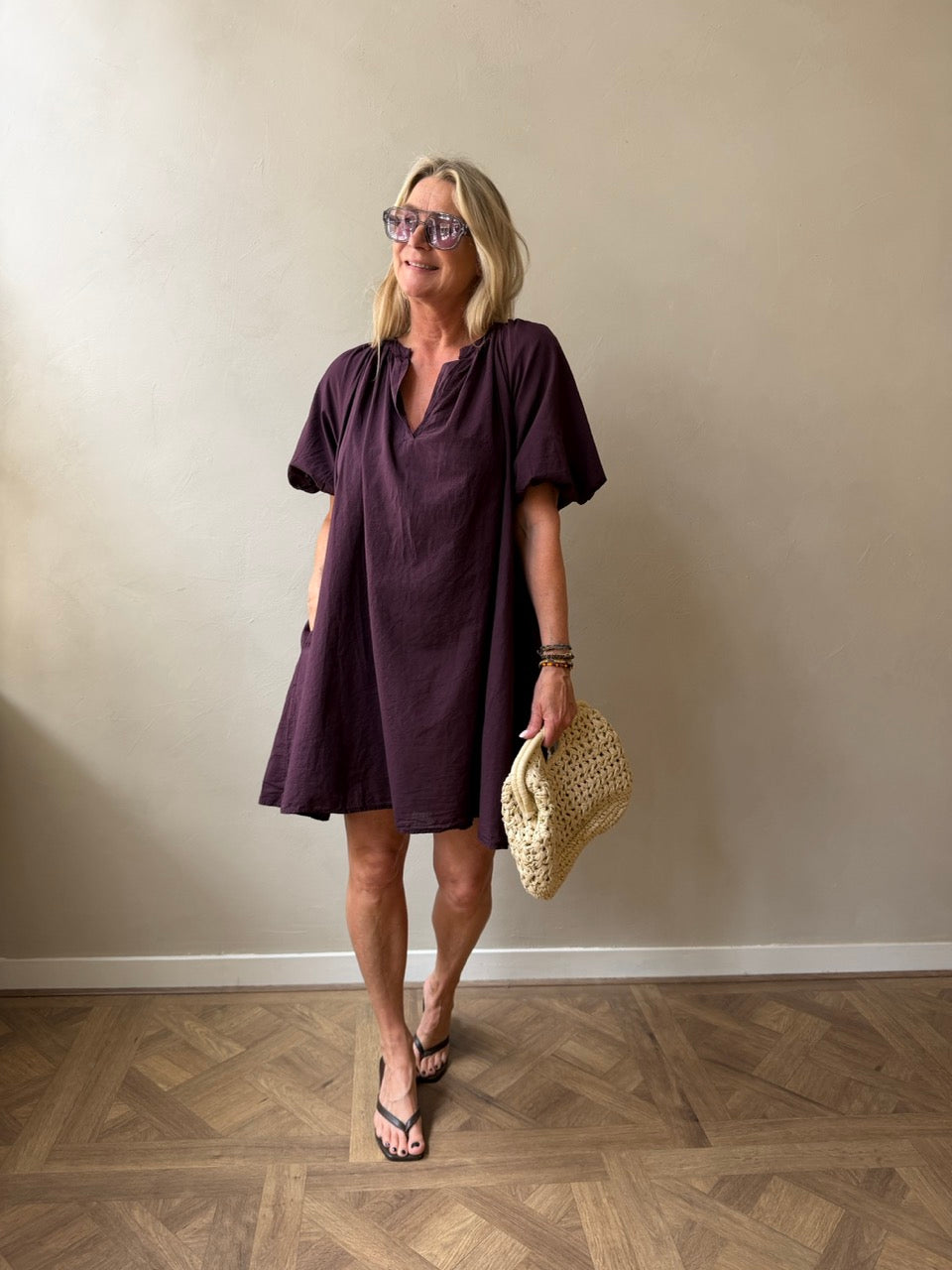 Short Summer Dress - Plum