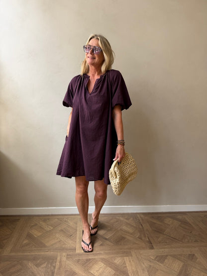 Short Summer Dress - Plum