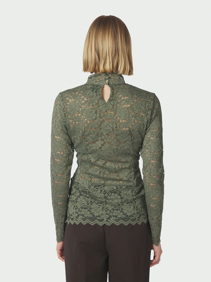 Liza Laceflower Blouse - Cold Army