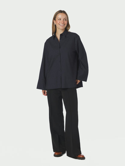 Dita Check Shirt - Dark Blue