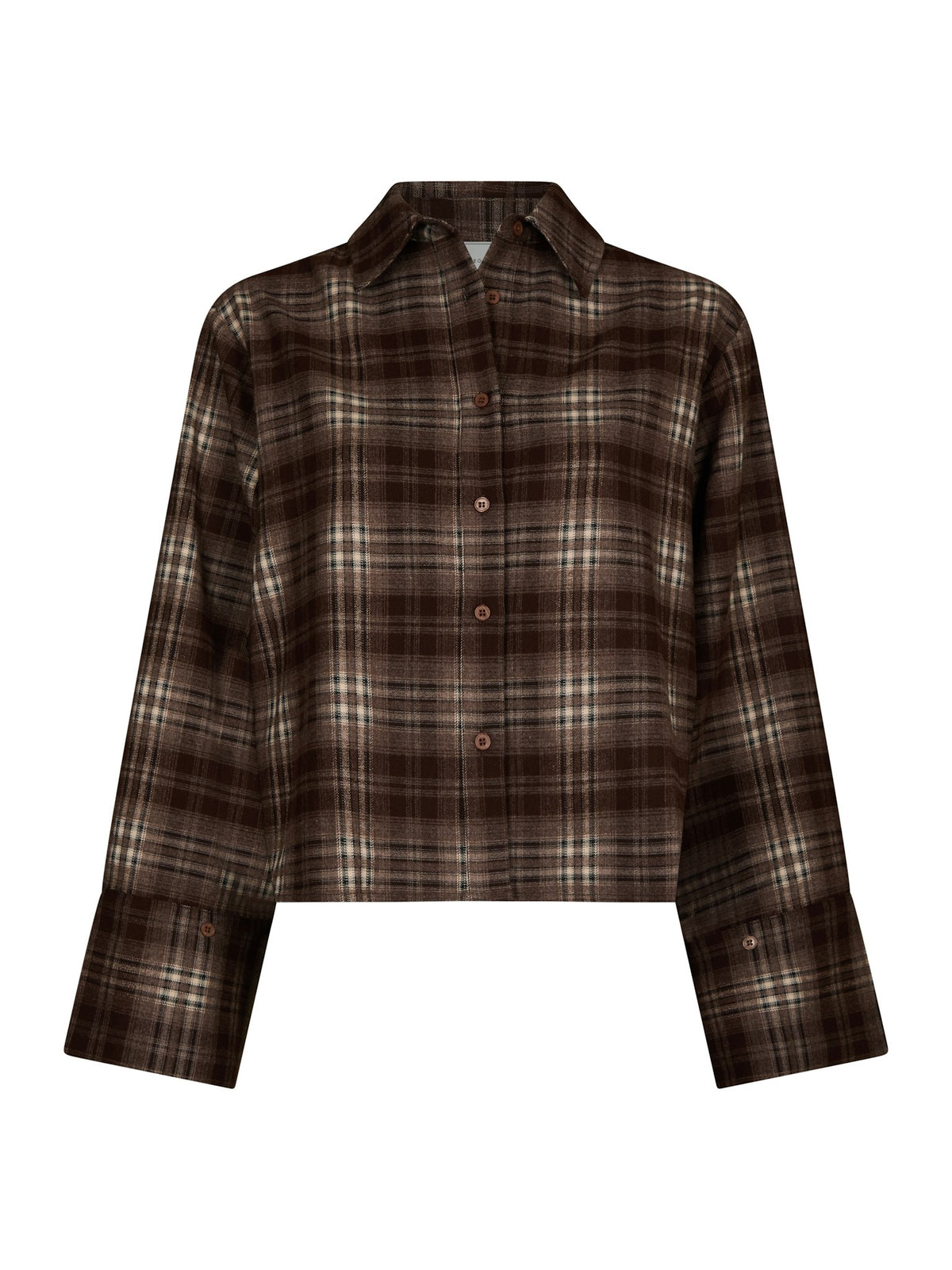 Jaylin Flannel Check Shirt - Warm Grey