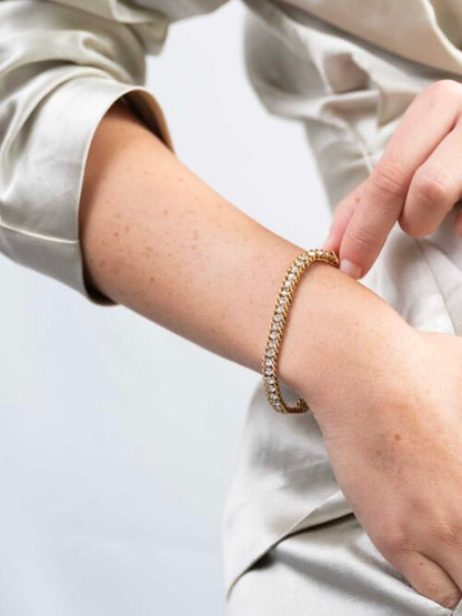 Vergulde Armband met Strass - Goud
