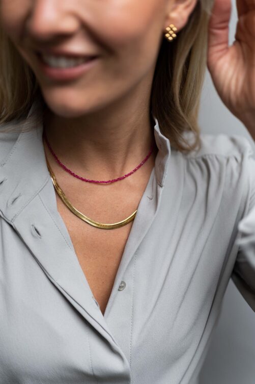 Snake Ketting Verguld Goud