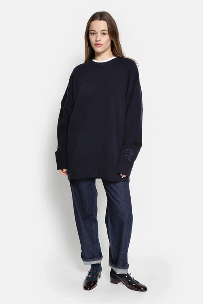 Oslo Strickpullover Oversized - Navy