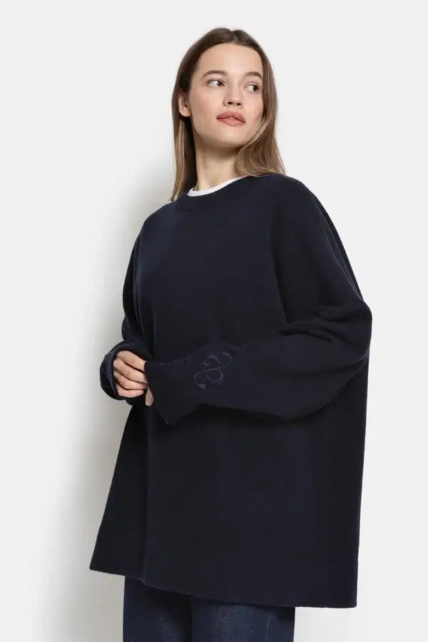 Oslo Strickpullover Oversized - Navy