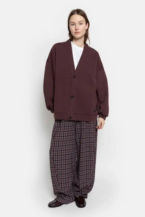 Object Puffy Pants - Plum Checked