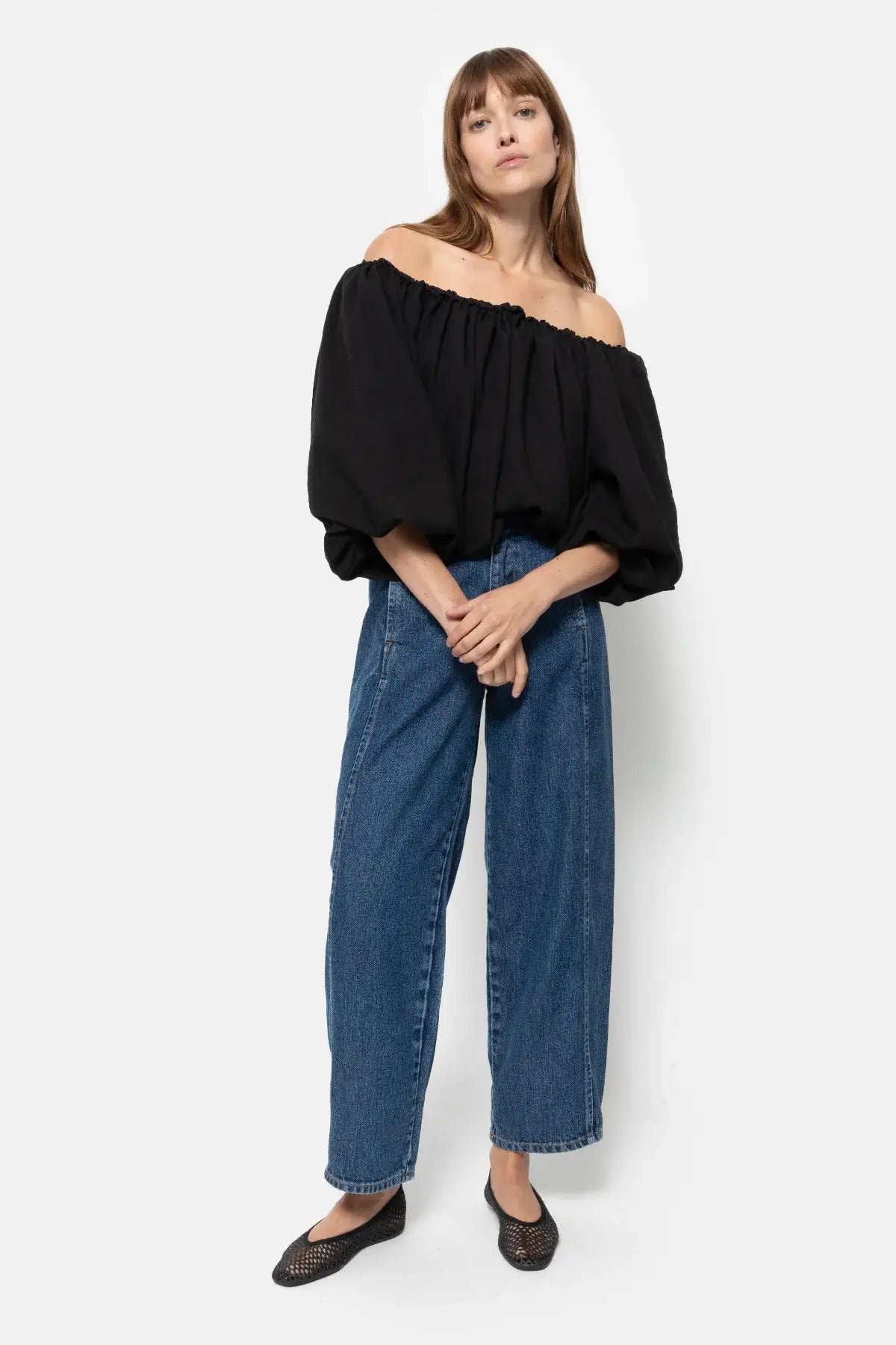 Now Off The Shoulders Top - Black