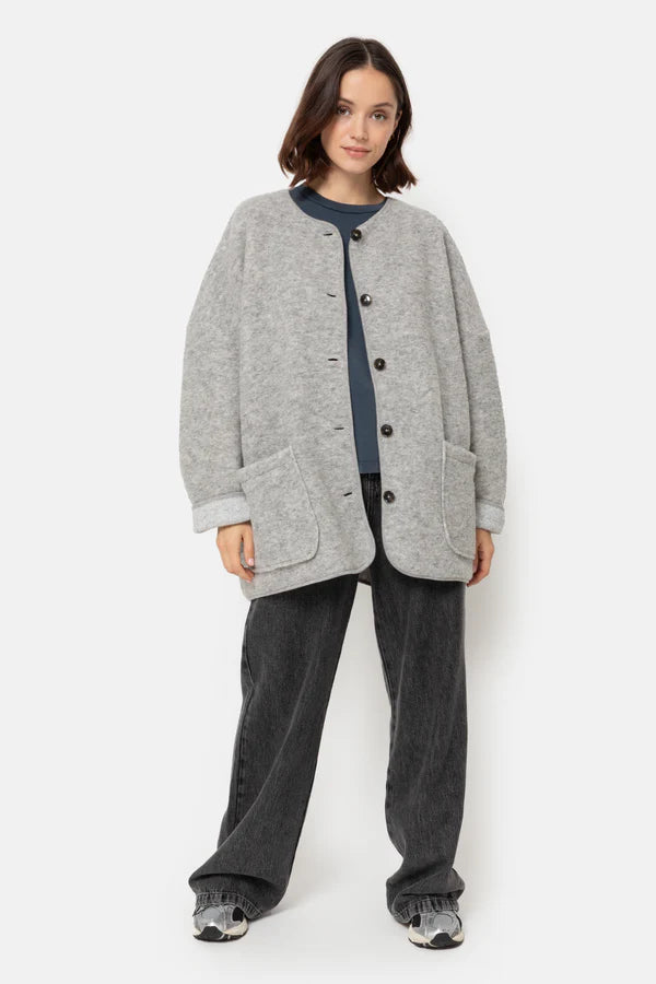 Hannah Wooly Jacket - Light Grey