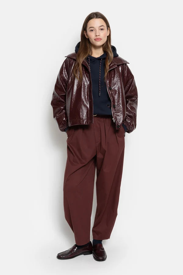 Onana Shiny Jacket - Bordeax