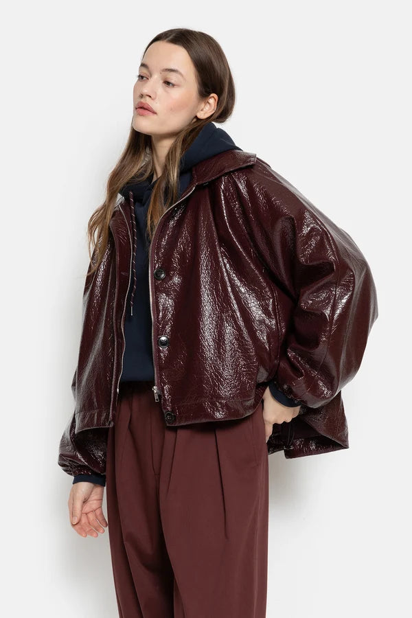 Onana Shiny Jacket - Bordeax