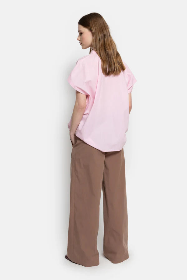 Narcissist Poplin Sleeveless Shirt - Pink
