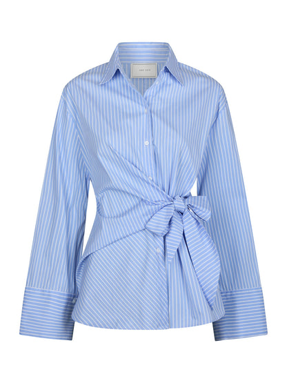 Helisa Stripe Shirt - Light Blue