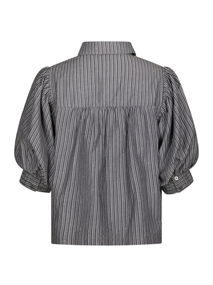 Etta Stripe B Shirt - Dark Grey