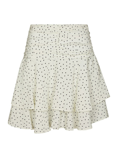 Janie Mini Dot Skirt - Off White