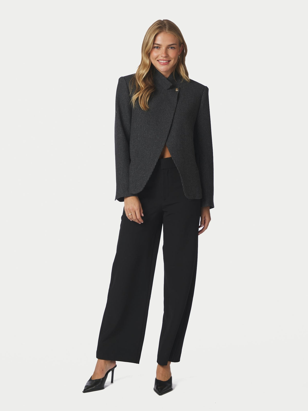 Paria Check Blazer - Dark Grey