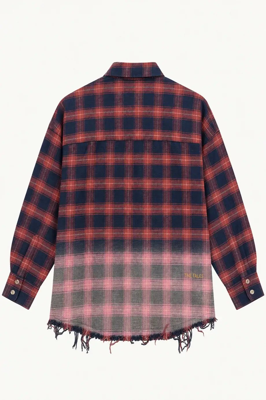 Cutaway Bleached Flannel Shirt - Red